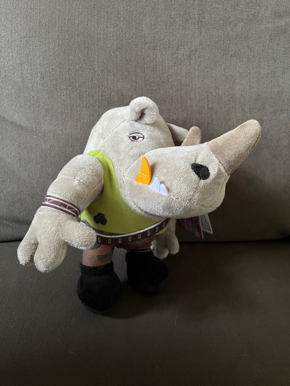 Teenage Mutant Ninja Turtles (TMNT) Mutant Mayhem Rocksteady Plush Nickelodeon